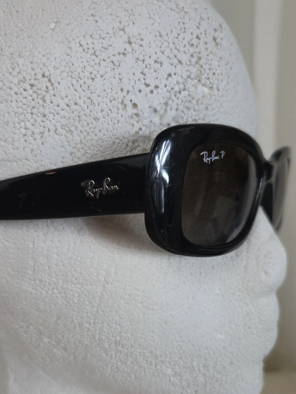 Ray-Ban 4122 Retro Black Polarized Small Rectangle Sunglasses